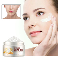 Crème hydratante rajeunissante pour la peau au riz blanc, réduit les ridules, resserre les pores, anti-acné, hydrate et illumine la peau