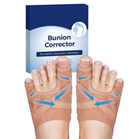 Correcteur d'hallux valgus pour femmes et hommes, redresseur et ajusteur d'orteils respirant, attelle et coussinet de soulagement de l'hallux valgus, séparateur d'orteils gros et petit