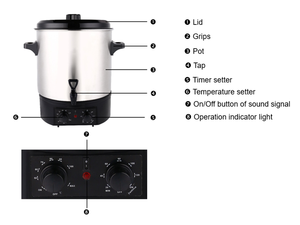 Autocuiseur électrique de 27 litres pour la mise en conserve, cuiseur à bain-marie pour usage domestique - Product Image 3