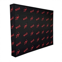 Mur d'affichage en tissu tendu droit personnalisé en aluminium, écologique et durable, pour stand d'exposition et bannière de salon professionnel