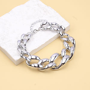 Gold Geometric Chunky Chain <b>Necklace</b> Zinc Alloy Party Fashion <b>Statement</b> Jewelry Single Layer Punk Trend - Product Image 3