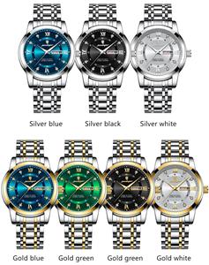 POEDAGAR 936 <span class=keywords><strong>Montre</strong></span> Homme Tendance Décontractée Étanche Aiguilles Lumineuses <span class=keywords><strong>Mouvement</strong></span> Quartz Bracelet Acier Cuir Calendrier pour Hommes - Product Image 5