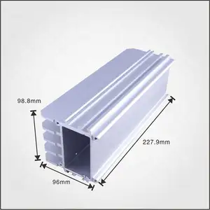 Perfiles de aluminio de alta precisión personalizados de aluminio Serie 6000 Perfil de extrusión de aluminio Al 6063 con superficie anodizada