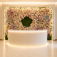 Mur de fleurs artificielles personnalisé Bagang, fleurs artificielles 3D mélangées, toile de fond enroulable faite à la main pour mariage, événement, décoration de fête