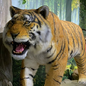 지공 블루 도마뱀 대형 동물원 동물 현실적인 실물 크기 수제 Animatronic 동물 호랑이 모델 - Product Image 4