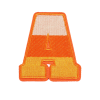 Patchs à coudre en chenille pour Halloween, mignons, avec citrouille scintillante et lettre A brodée, appliques à paillettes pour tissu