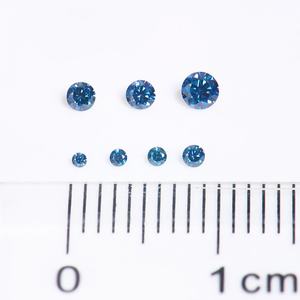 Pierres de moissanite bleu royal en vrac, traitées thermiquement, taille brillant, 0,8-3 mm, pour la fabrication de bijoux, montres, boucles d'oreilles, pendentifs - Product Image 6