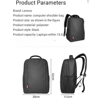 Lenovo B41 Lite Tas Ransel Kapasitas Besar Tas Bisnis Travel Tas Laptop untuk Laptop Legion Thinkpad Thinkbook Di Bawah 14-16 Inci