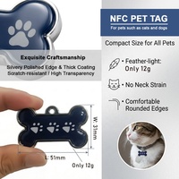 Etiqueta de Identificación Inteligente NFC Personalizada Premium para Mascotas, Perros y Gatos, Código QR RFID Antipérdida, Collar de Seguimiento, Metal, Silicona, Epoxi