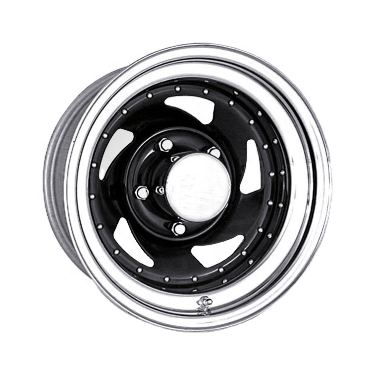 クローム15インチ日本製リム4x100ディープディッシュスチールホイール