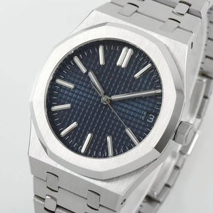 Nouvelle Montre Automatique de Luxe pour Homme 2026, Boîtier Octogonal en Acier Inoxydable, Cadran Noir Quadrillé, Affichage de la Date, Idéale pour les Affaires - Product Image 2