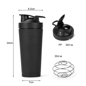 Benutzer definierte Bpa Free Protein Insula ted Sport Metall mischer Mixer Wasser flasche Gym 304 Edelstahl <span class=keywords><strong>Shaker</strong></span> Flasche - Product Image 5