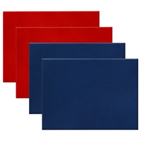 Porte-documents en cuir PU A4 pour diplôme avec pages intérieures imprimables, couverture de certificat de remise de diplôme, rouge et bleu