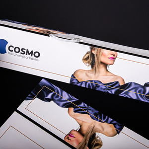 Thẻ in ấn nhà máy tùy chỉnh dệt móc áo vải thẻ swatch tiêu đề móc áo với móc nhựa - Product Image 6