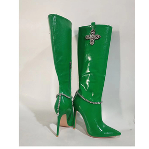 <span class=keywords><strong>2023</strong></span> nouvelles bottes hautes en cuir bleu sexy Botas Dama à la mode pour femmes - Product Image 6