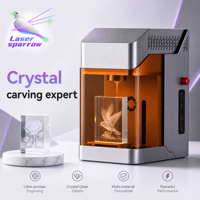 Graveur laser UV Laser Sparrow Ultra pour verre, plastique, acrylique, laser UV 5W, gravure 3D intérieure et fine sur verre, haute vitesse