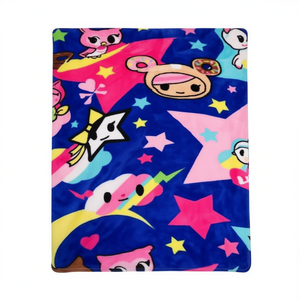 Manta de piel de oveja con personajes de dibujos animados, ropa de cama rectangular para parejas, oferta de primavera - Product Image 1