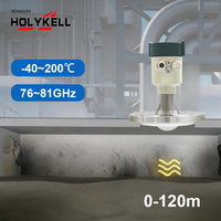 Capteur de niveau radar FMCW longue portée Holykell 120 mètres pour réservoir de carburant diesel