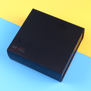 Sang trọng chất lượng cao in ấn logo EVA bọt lót gỗ đen highend quà tặng bao bì thương hiệu hộp đồng hồ - Product Image 2