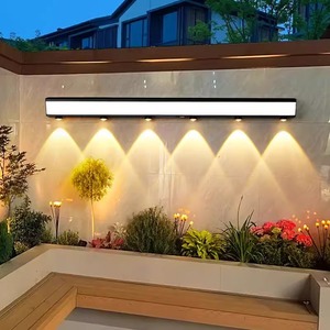 Lampe murale extérieure 30W solaire étanche LED pour jardin, villa, terrasse, lampe décorative d'ambiance - Product Image 1
