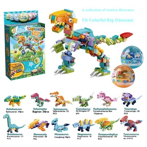 <span class=keywords><strong>Juego</strong></span> de Construcción de Bloques de Plástico Educativos, Modelo de Dinosaurio STEM 12 en 1, Precio de Fábrica, para Niños de 5 a 7 Años - Product Image 4