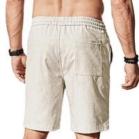 Shorts décontractés pour hommes personnalisés OEM, logo frontal, 100% coton satiné, respirant, taille mi-haute élastique, 320g, vente en gros toutes tailles