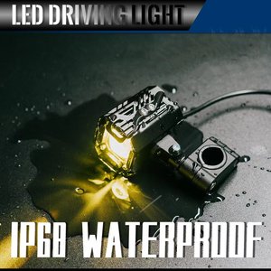 Mini Faro Auxiliar de 80w para Motocicleta, Proyector LED Amarillo y Blanco, Luces Antiniebla LED para Auto - Product Image 6