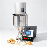 Machine de remplissage automatique à commande tactile pour garnitures de pain, biscuits, chocolat, gâteaux, pâtisseries et croissants, crème pour beignets
