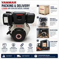 Moteur diesel refroidi par air SCDC Yamnar L100N 10HP 3600RPM 0,435L monocylindre utilisé pour pompe à eau et générateur