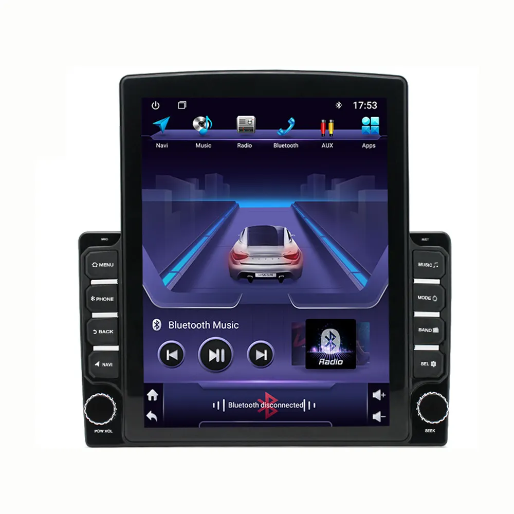 Kit multimídia automotivo universal, android, com tela touch, vertical, wifi, gps, link, rds, rádio, mp3, mp4, mp5 player multimídia