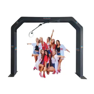 2024 Newest Design Overhead 360 Photo Booth Enclosure Backdrop Automatic Top Spinner Sky 360 Photo Booth 5-10People