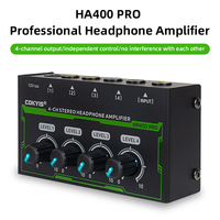 Récepteur et amplificateur audio professionnel pour l'ajustement des moniteurs de studio d'enregistrement, stéréo, 4 canaux, amplificateur casque Hi-Fi HA400