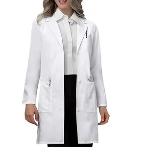 Factory Customizable Designs White Medical Hospital Lab Uniforms Dropshipping Doctor Nurse Lab Coats White Laboratory Coat