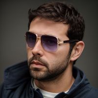Lunettes de soleil unisexes de haute qualité avec logo personnalisé, monture en métal pleine bordure, légères, UV400, anti-radiation, confortables, tendance, design