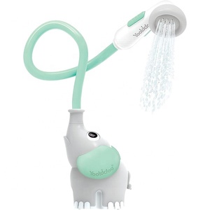 Pommeau de douche pour bébé NZMAN - Pompe à eau en forme d'éléphant avec bec verseur en forme de trompe d'éléphant - Contrôle du débit d'eau via 2 boutons en forme de trompe d'éléphant - Product Image 1