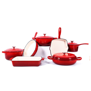 Ensemble de 7 ustensiles de cuisine en <span class=keywords><strong>fonte</strong></span> de qualité supérieure, antiadhésif, avec faitout et poêle multifonctionnels, pour toutes surfaces de cuisson, design moderne - Product Image 3