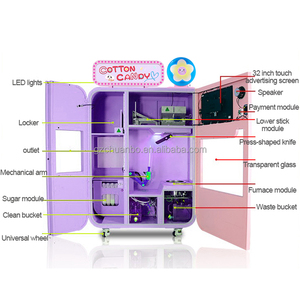 110v60hz đồng tiền giấy kiếm tiền kinh doanh hoàn toàn tự động sản xuất kẹo bông robot Cổ Tích xỉa kẹo bông Máy bán hàng tự động - Product Image 6