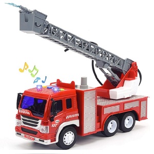 <span class=keywords><strong>Camion</strong></span> <span class=keywords><strong>de</strong></span> pompiers jouet à l'échelle 1:16 avec lumières et sons, <span class=keywords><strong>camion</strong></span> à friction, jouets pour enfants - Product Image 1