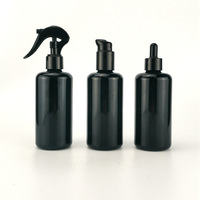 Bouteille en verre vide rechargeable 200 ml avec bouchon à vis et pulvérisateur à gâchette, impression sérigraphique, logo personnalisé pour sérum de soin de la peau, lotion corporelle