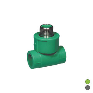 Conector en T de Polipropileno con Rosca Macho de 1/2 x Diámetro 20 para Mangueras de Plomería - Product Image 1