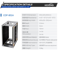 KEXING ESD - Estante de Almacenamiento Ajustable para PCB, 400x320x563mm, 10^4-10^6 Ohm, PP Conductivo, Certificado RoHS, 50 Unidades, Personalizable