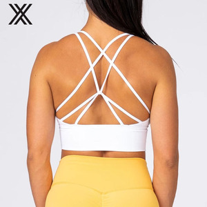 Barato <span class=keywords><strong>Sujetador</strong></span> de <span class=keywords><strong>lactancia</strong></span> de correas Cruz aptitud sexy yoga blanco condole cinturón deportes bra - Product Image 3