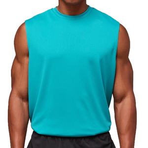 Singlet en coton en gros pour hommes, t-shirt sans manches confortable et ample pour l'été, singlet décontracté grande taille pour hommes - Product Image 3