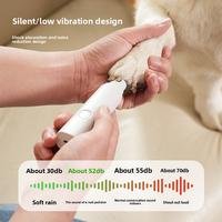 Nouvelle lime à ongles électrique pour animaux de compagnie avec lumière LED, rechargeable par USB, coupe-ongles pour chiens et chats, toilettage