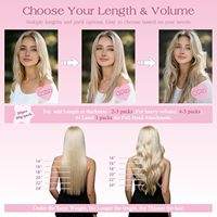 Extensiones de Cabello Humano con Cinta Adhesiva Invisible, Doble Trama, Cabello Virgen Remy Ruso, Venta al Por Mayor