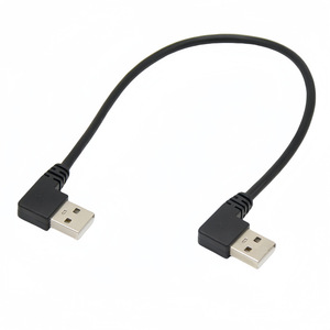 Double-angle <b>USB</b> Male <b>To</b> Male Data <b>Cable</b> 3A Fast Charging Copper Wire Left Right Bend <b>USB</b> 2.0 Dual-ended Connection - Product Image 1