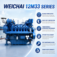 Moteur diesel marin SCDC Baudouin 12M33C900-15 900HP V12, moteur de propulsion principale pour bateau de travail, bateau de pêche, navire de transport de marchandises