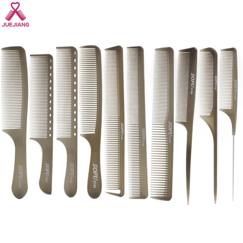 Hair Brush Comb Anti-Static Hair Styling Hairdressing Barber Comb Solid Color Long Comb