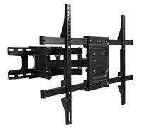 Support mural TV inclinable et pivotant à ressort, grand format, pour cheminée et manteau de cheminée