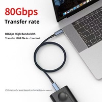 Cable de Datos USB-C 5.0 de 16K60Hz y 80Gbps con Carga PD de 240W para Thunderbolt 4, MacBooks, iPad Pro, Hub, Base de Conexión - 1m, Caja Incluida